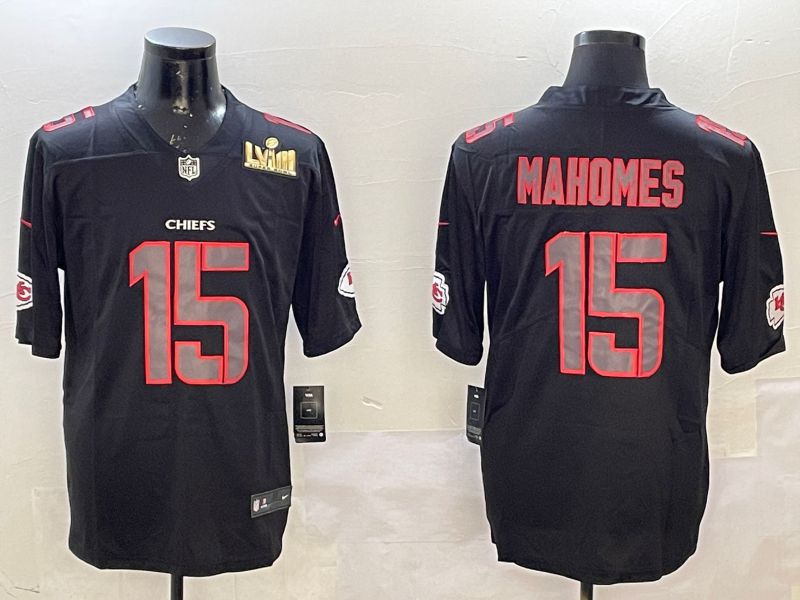 Men Kansas City Chiefs #15 Mahomes 2025 Nike Fashion Impact Black Limited NFL Jersey style 2